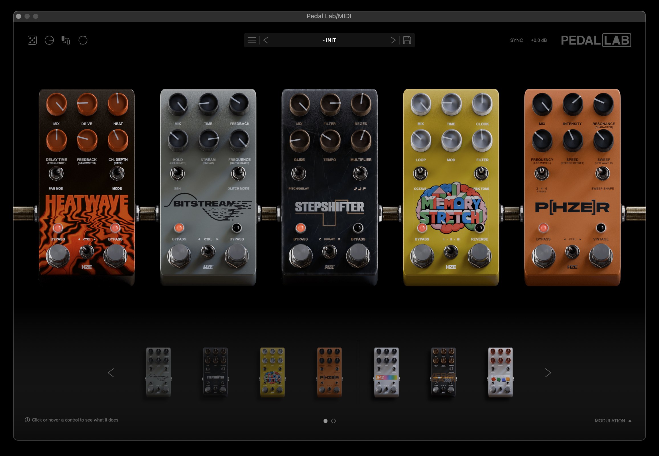 The Pedal Lab plugin interface